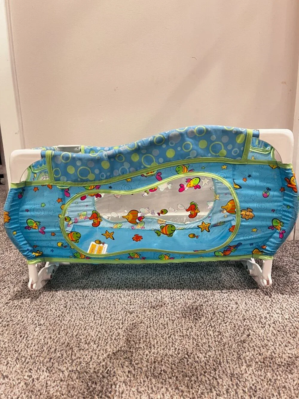 Fisher Price Doll Crib Cradle Rocker Ocean Wonders Tolly Tots Bassinet/Playpen